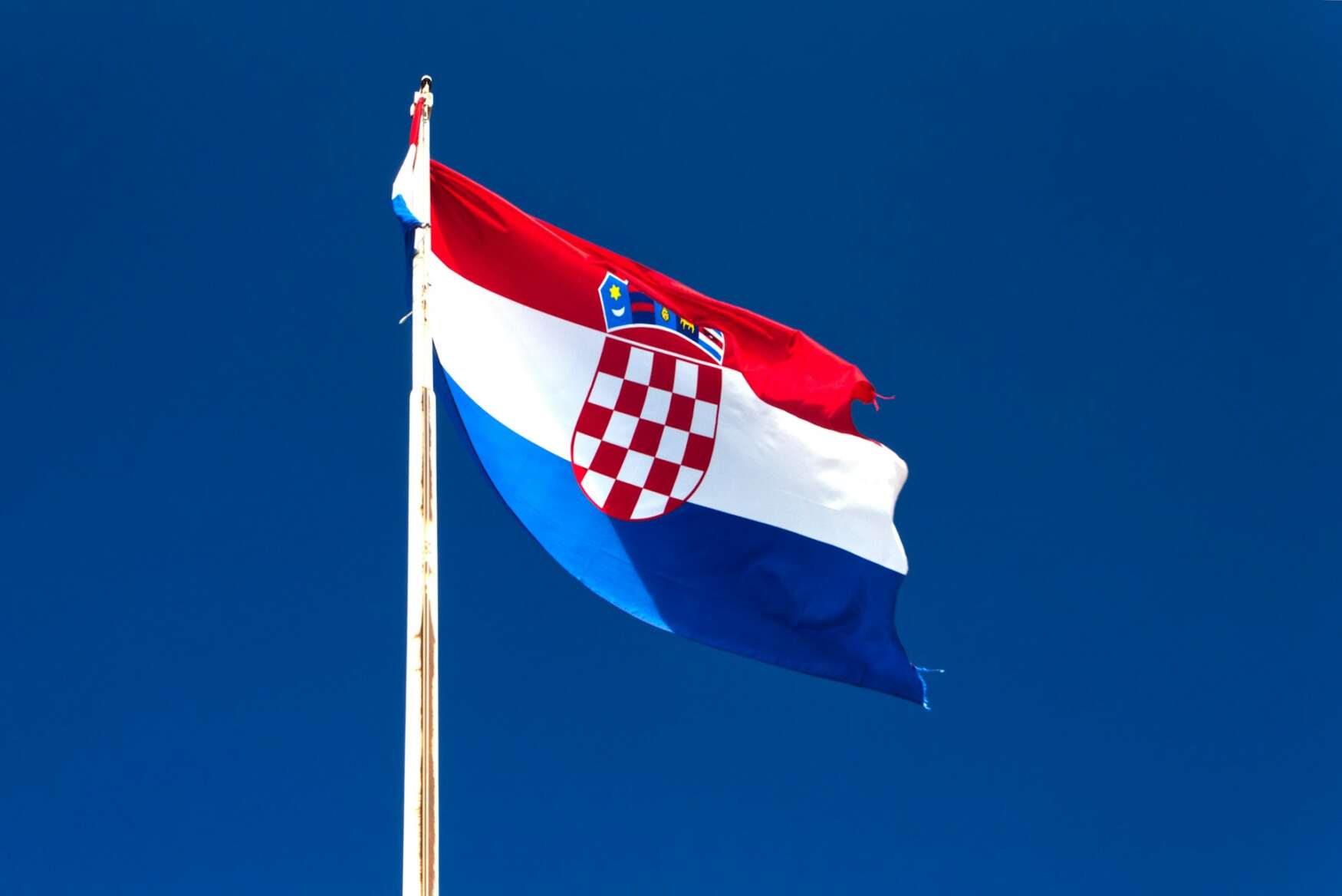 Croatia flag against the sky