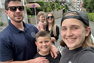 BCMW Japan Coordinator Greg & Amber Gifford, and their family